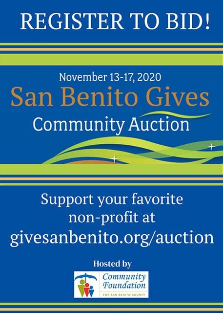 Food Bank San Benito Gives Auction 2020 Community Food Bank Of San