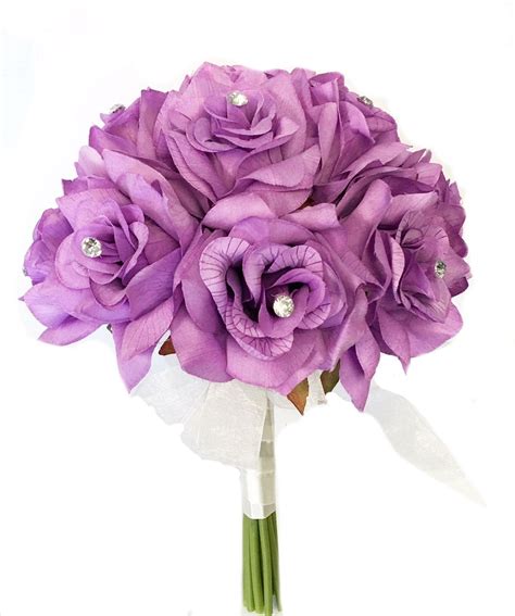Ship Today From Ga 8 Open Rose Bouquet With Rhinestone Pick Your