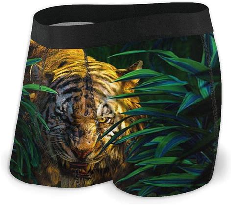 Msanlixian Mens Boxer Briefs The Jungle Tiger Underwear Soft Trunks No Ride Up Amazon Ca