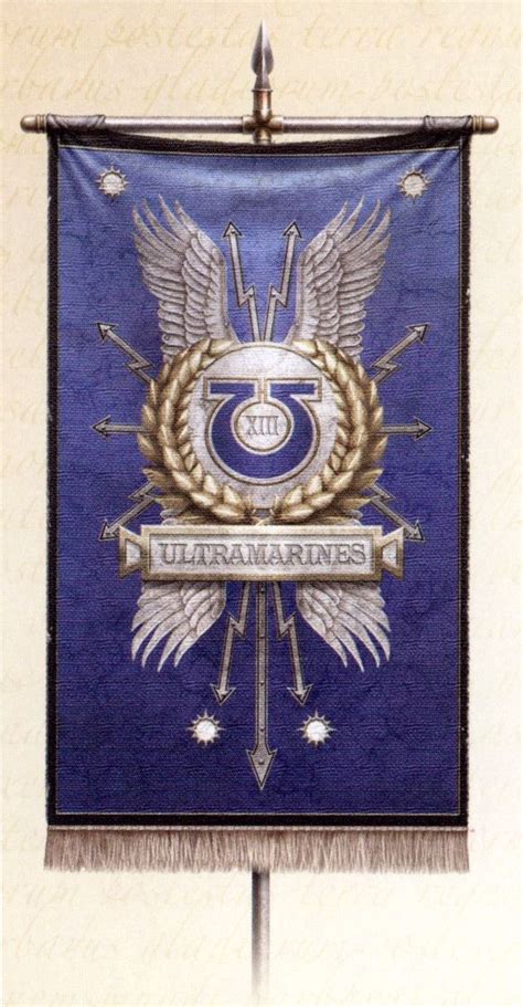 A Ultramarines Legion Banner | Warhammer 40k artwork, Warhammer art