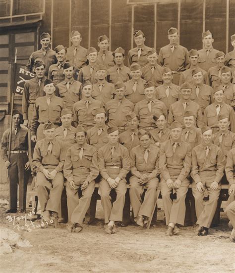 Wwii Company A 57th Battalion Camp Howze Texas 1945 Group Photo
