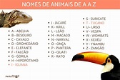 +300 NOMES de ANIMAIS de A a Z