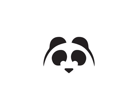 Panda Logo Black And White Head 599203 Vector Art At Vecteezy