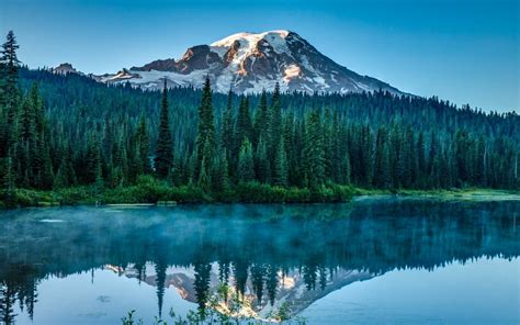 Wallpaper 1920x1200 Px Blue Forest Lake Landscape