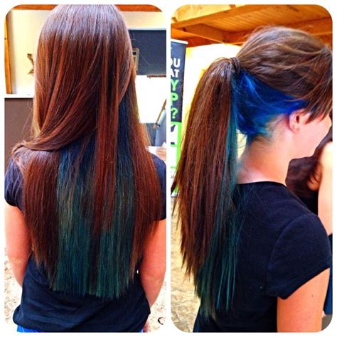 Blue And Teal Under Layer Bright Longhair Colors