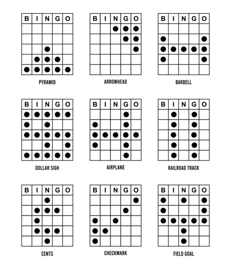 Printable Bingo Game Patterns Printable Jd