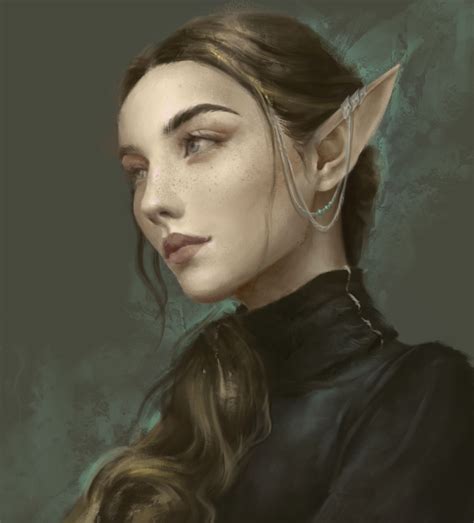 Artstation Elf Portrait Valeriia Korzhova Portrait Character Portraits Elf Art