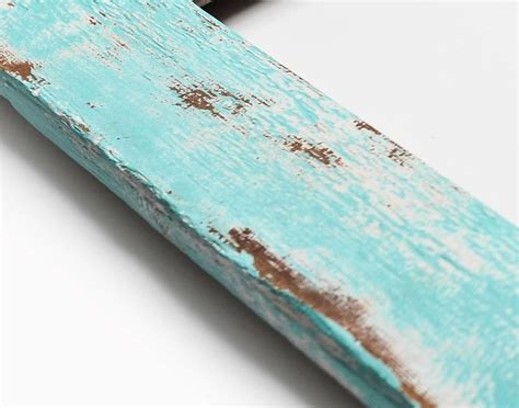 Farmhouse Distressed Turquoise Barnwood Picture Frame Rustic Etsy