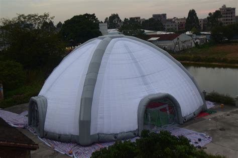 Dia 20m Colorful Lighted Inflatable Dome For Out Door Party Meeting