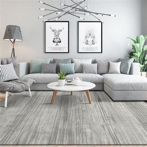 New Design Contemporary Grey Rugs For Living Room Decor Warmly Home