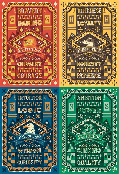 This print embodies the special traits of the house of hufflepuff. Hogwarts Houses on Behance