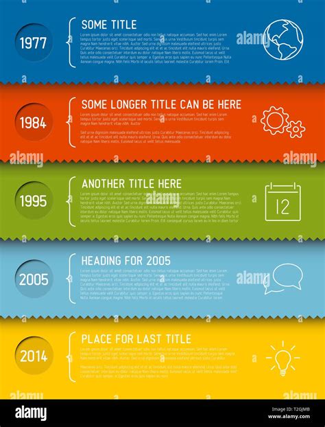 Vector Modern Horizontal Infographic Timeline Report Template With