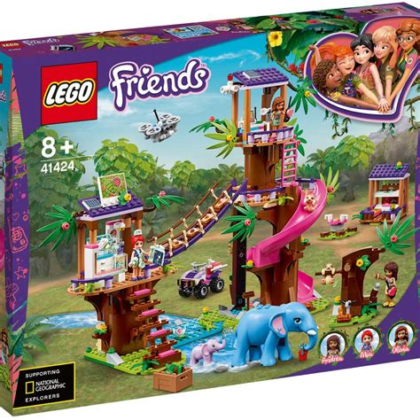 Lego 41424 Friends Jungle Rescue Base Treehouse Vet Set Exotique