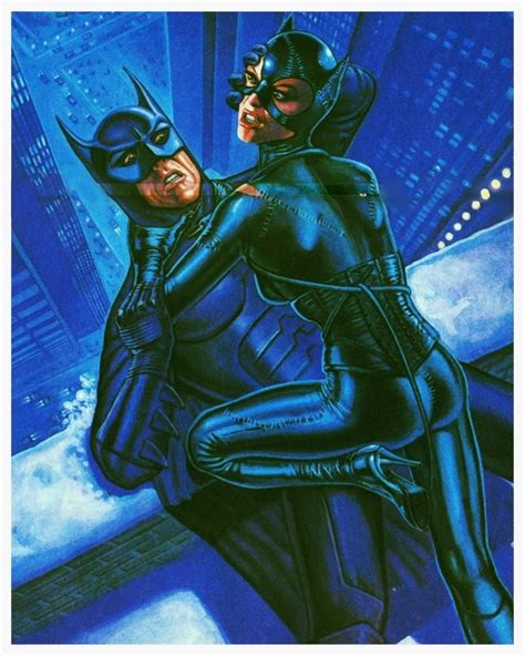 Batman Catwoman Xmas Fight On Rooftop Batman And Catwoman Batman