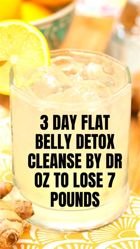 3 Day Flat Belly Detox Cleanse By Droz To Lose 7 Pounds Diane