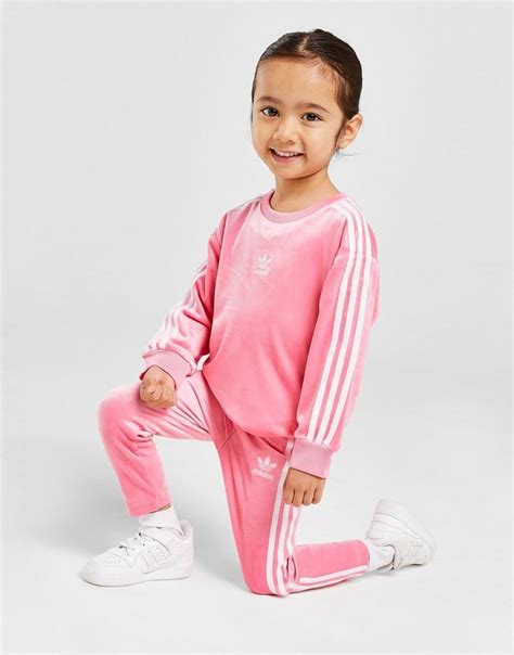 Girls Adidas Pink Tracksuit Vlrengbr