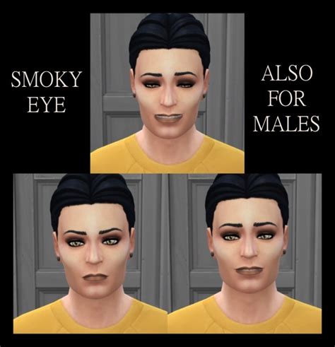 Smoky Eye Shadow All Skin Tones Male And Female Versions By Simmiller At Mod The Sims Sims 4