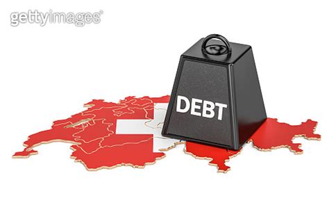 swiss national debt or budget deficit financial crisis concept 3d rendering 이미지 848362604