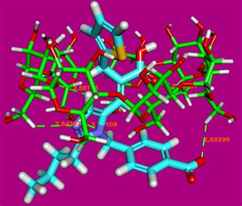 Docked Pose Of Best Ranked Docking Score Of Eprosartan Sticks In The