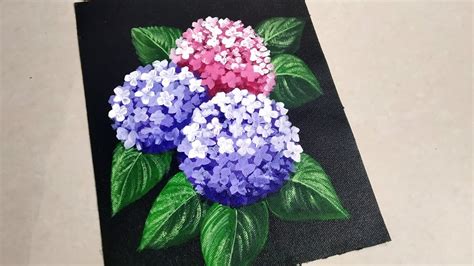 Easy Hydrangea Acrylic Painting Technique Hydrangea Painting