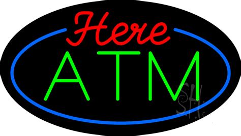 Atm Here Animated Neon Sign Atm Neon Signs Everything Neon