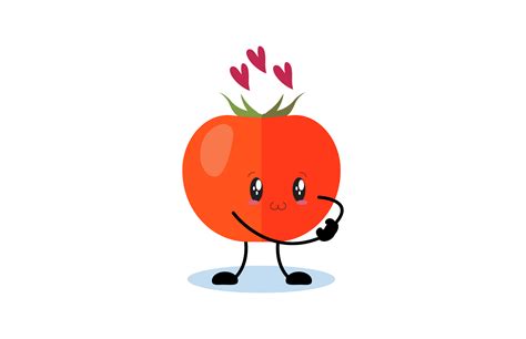 Kawaii Tomato Character Vegetable Food Graphic By Cheerastudio