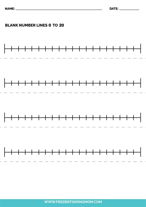 Blank Number Line Templates Tim S Printables Blank Number Lines Free