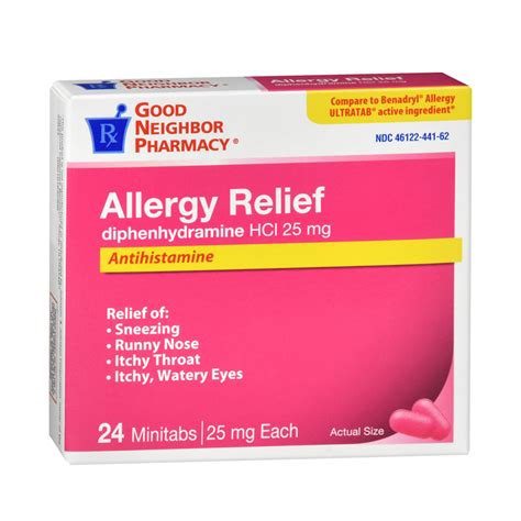 Gnp Allergy Relief 25mg Minitabs 24ct Sutter Pharmacy