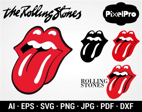Rolling Stones Logo Vector Pdfsvgsvgepspngai File Etsy