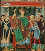 Emperor Otto III. during the homage by t - Evangeliar Kaiser Ottos III ...