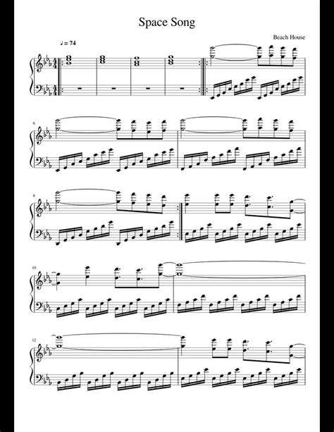 Camilacardoso on february 17, 2019 link Beach House - Space Song sheet music for Piano download ...