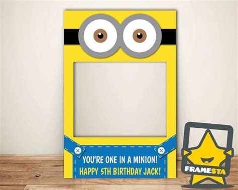 Minion Party Photo Booth Prop Digital File Only Minion Printable