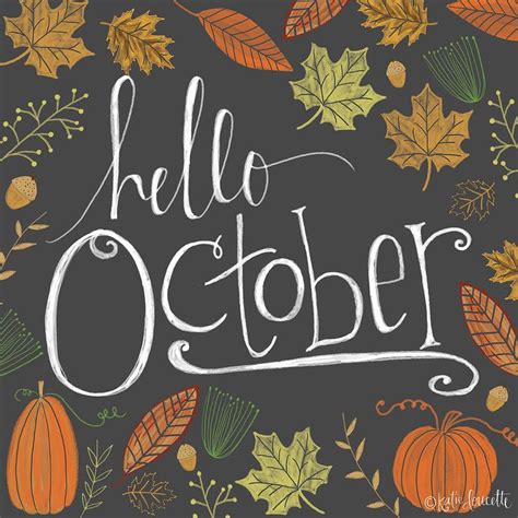 Hello October October Art Hello October October Wallpaper