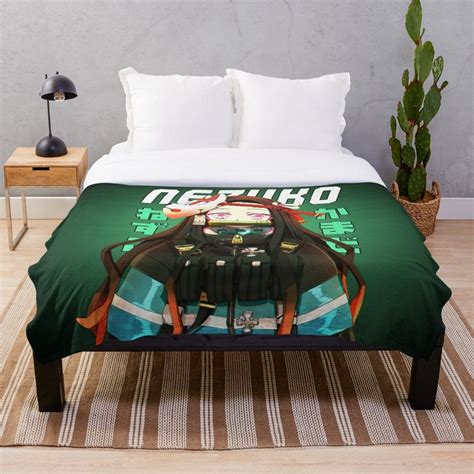 Fireforce X Demon Slayer Nezuko Kamado Throw Blanket By Seanknows