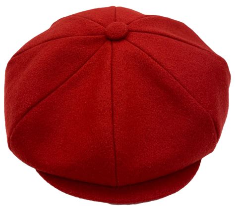 Mens Red Apple Cap Woolen Newsboy Oversized Style Unisex Big Apple Hat