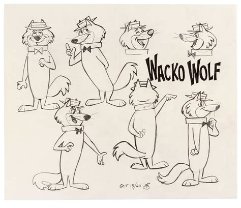 Hokey Wolf Original Art Hanna Barbera 1960 Anima