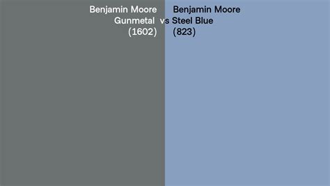 Benjamin Moore Gunmetal Vs Steel Blue Side By Side Comparison