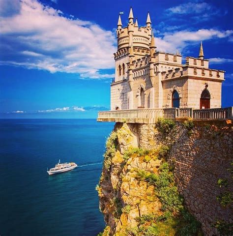 Swallows Nest In The Crimea A Castle Floating Between The Sky And
