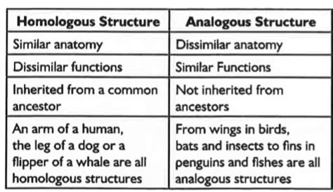 Kannada Write The Differences Between Homologous Organs And Analogou