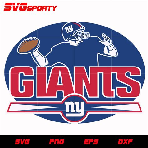 New York Giants Football Clipart Svg Nfl Svg Eps Dxf Png Digital