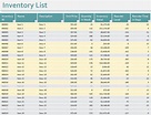 Inventory Sheet Template Excel | Inventory Sheet Sample Excel
