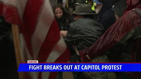 Fight Breaks Out At Capitol Protest Youtube