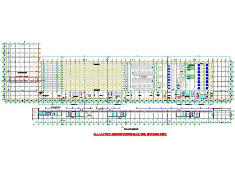 Ga Lay Out Ground Floor Plan For Spinning Dept Cad Files Dwg