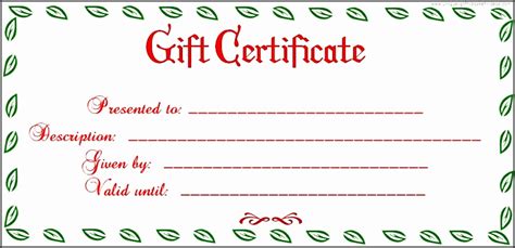 Free Printable Christmas Gift Certificate Forms Printable Templates