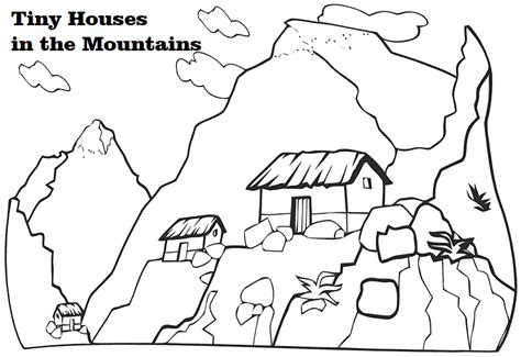This Mountain Coloring Page Of Landscapes Contains A Wide Variety Of