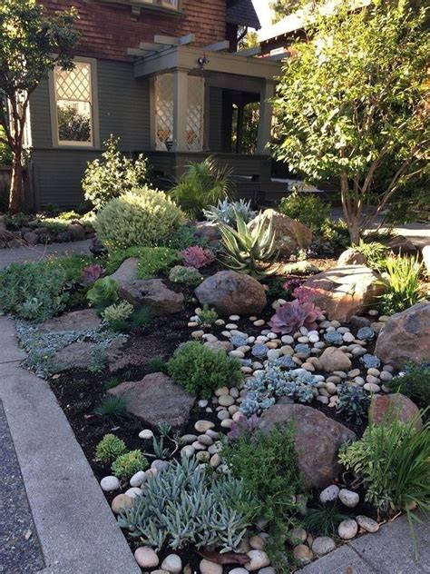 Small Front Yard Landscaping Ideas With Rocks