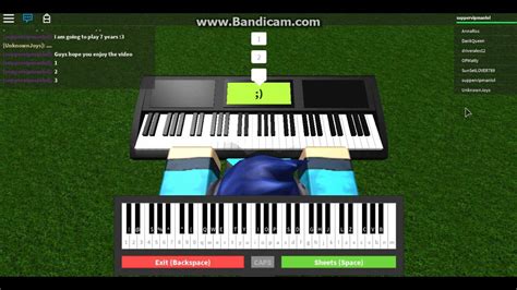 Roblox Piano Sheets For 7 Years Theme Loader