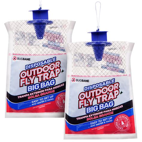 Buy Fly Traps Outdoor Hanging Fly Catcher 2 Pack Big Fly Bags