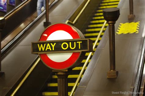 London Underground Station Way Out Sign 17684 Daniel Pomfret Photography