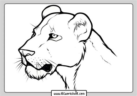 Free Download Lioness Coloring Pages